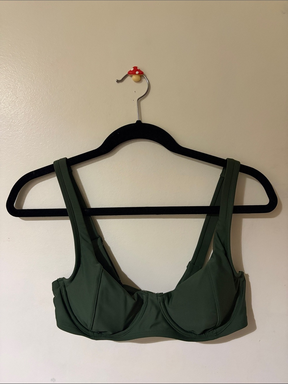 Olive Green Underwire Bikini Top